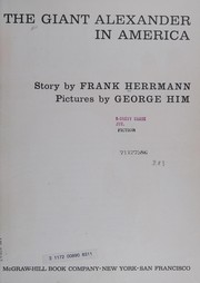 Cover of: The Giant Alexander in America by Frank Herrmann