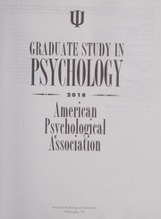 Cover of: Graduate Study in Psychology