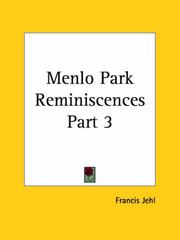 Cover of: Menlo Park Reminiscences, Part 3