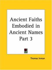 Cover of: Ancient Faiths Embodied in Ancient Names, Part 3