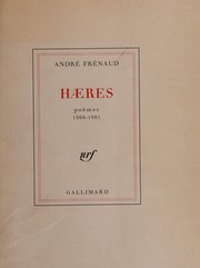 Cover of: Hæres: poèmes, 1968-1981