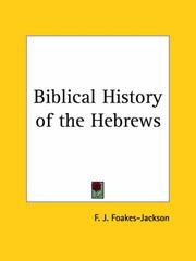 Cover of: Biblical History of the Hebrews