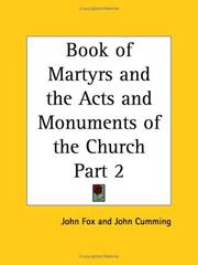 Cover of: Book of Martyrs and the Acts and Monuments of the Church, Part 2 by John Fox Jr.