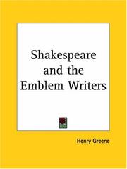 Cover of: Shakespeare and the Emblem Writers by Henry Green