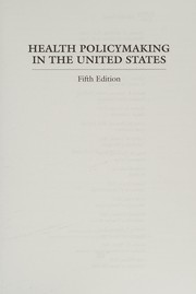 Cover of: Health policymaking in the United States by Beaufort B. Longest