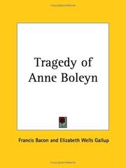 Cover of: Tragedy of Anne Boleyn