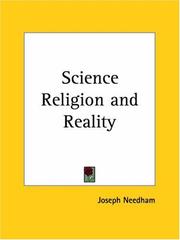 Cover of: Science Religion and Reality by Joseph Needham