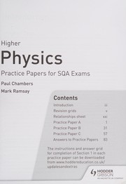 Cover of: Higher Physics: Practice Papers for SQA Exams