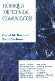 Cover of: Techniques for technical communicators
