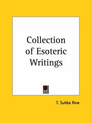 Cover of: Collection of Esoteric Writings by T. Subba Row