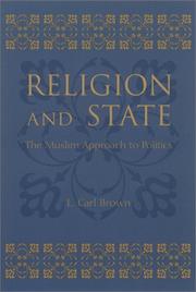 Cover of: Religion and State by L. Carl. Brown, L. Carl Brown