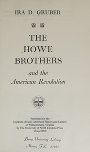 Cover of: Howe Brothers and the American Revolution