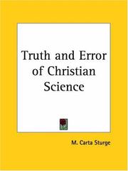Cover of: Truth and Error of Christian Science