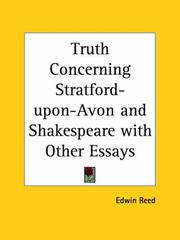 Cover of: Truth Concerning Stratford-upon-Avon and Shakespeare with Other Essays by Edwin Reed