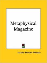 Cover of: Metaphysical Magazine