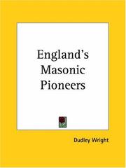 Cover of: England's Masonic Pioneers
