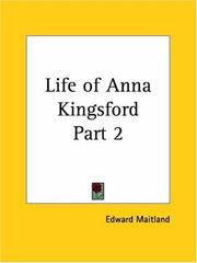 Cover of: Life of Anna Kingsford, Part 2