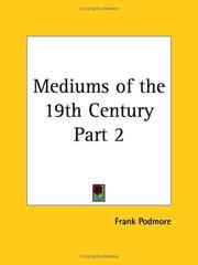 Cover of: Mediums of the 19th Century, Part 2 by Frank Podmore
