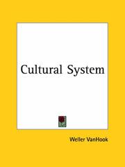 Cover of: Cultural System by Weller Vanhook