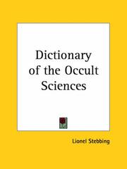 Cover of: Dictionary of the Occult Sciences