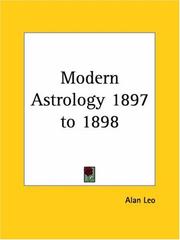 Cover of: Modern Astrology 1897 to 1898