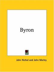 Cover of: Byron by John Nichol