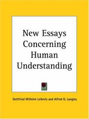 Cover of: New Essays Concerning Human Understanding