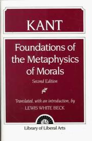 Cover of: Foundations of the Metaphysics of Morals (2nd Edition) by Immanuel Kant