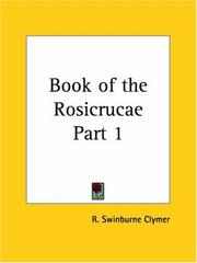 Cover of: Book of the Rosicrucae, Part 1
