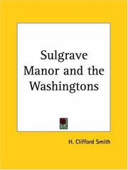 Cover of: Sulgrave Manor and the Washingtons