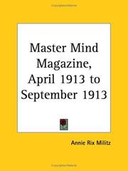 Cover of: Master Mind Magazine, April 1913 to September 1913