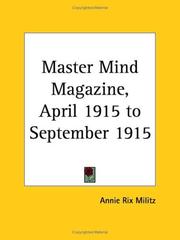 Cover of: Master Mind Magazine, April 1915 to September 1915