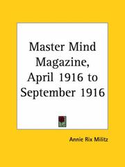 Cover of: Master Mind Magazine, April 1916 to September 1916