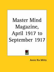 Cover of: Master Mind Magazine, April 1917 to September 1917