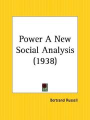 Cover of: Power: a new social analysis