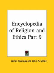 Cover of: Encyclopedia of Religion and Ethics, Part 9