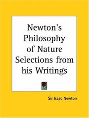 Cover of: Newton's Philosophy of Nature Selections from his Writings