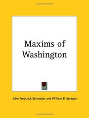 Cover of: Maxims of Washington