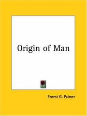 Cover of: Origin of Man