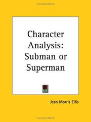 Cover of: Character Analysis by Jean Morris Ellis