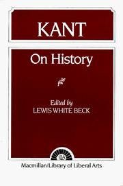 Cover of: Kant: On History