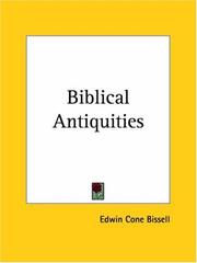 Cover of: Biblical Antiquities by Edwin Cone Bissell