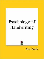 Cover of: Psychology of Handwriting