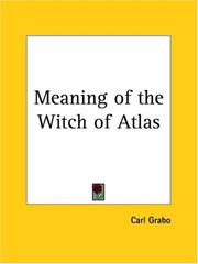 Cover of: Meaning of the Witch of Atlas