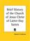 Cover of: Brief History of the Church of Jesus Christ of Latter-Day Saints