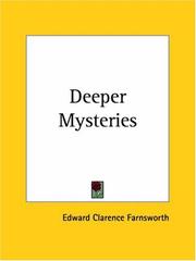 Cover of: Deeper Mysteries | Edward Clarence Farnsworth