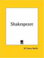 Cover of: Shakespeare