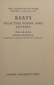 Cover of: Keats Selected Poems and Letters