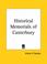 Cover of: Historical Memorials of Canterbury
