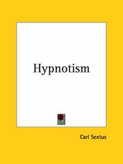Cover of: Hypnotism